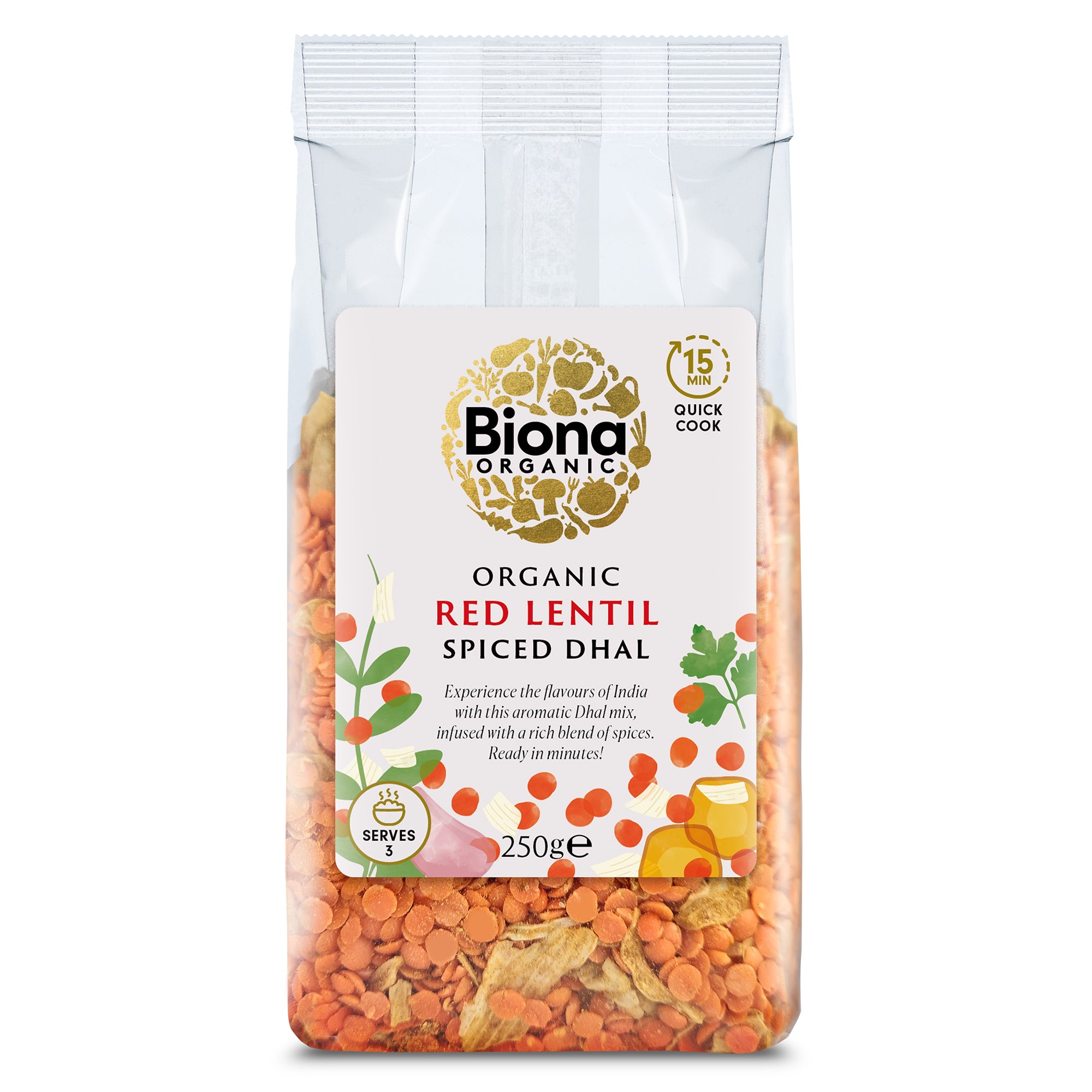 Biona Organic Spiced Lentil Dhal (7x250g)