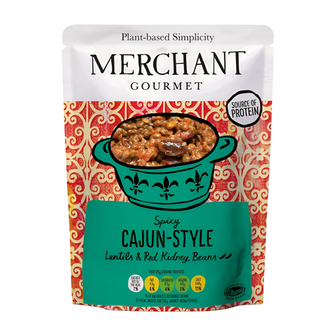 Merchant Gourmet Spicy Cajun Style Lentils & Red Kidney Beans (6x250g)