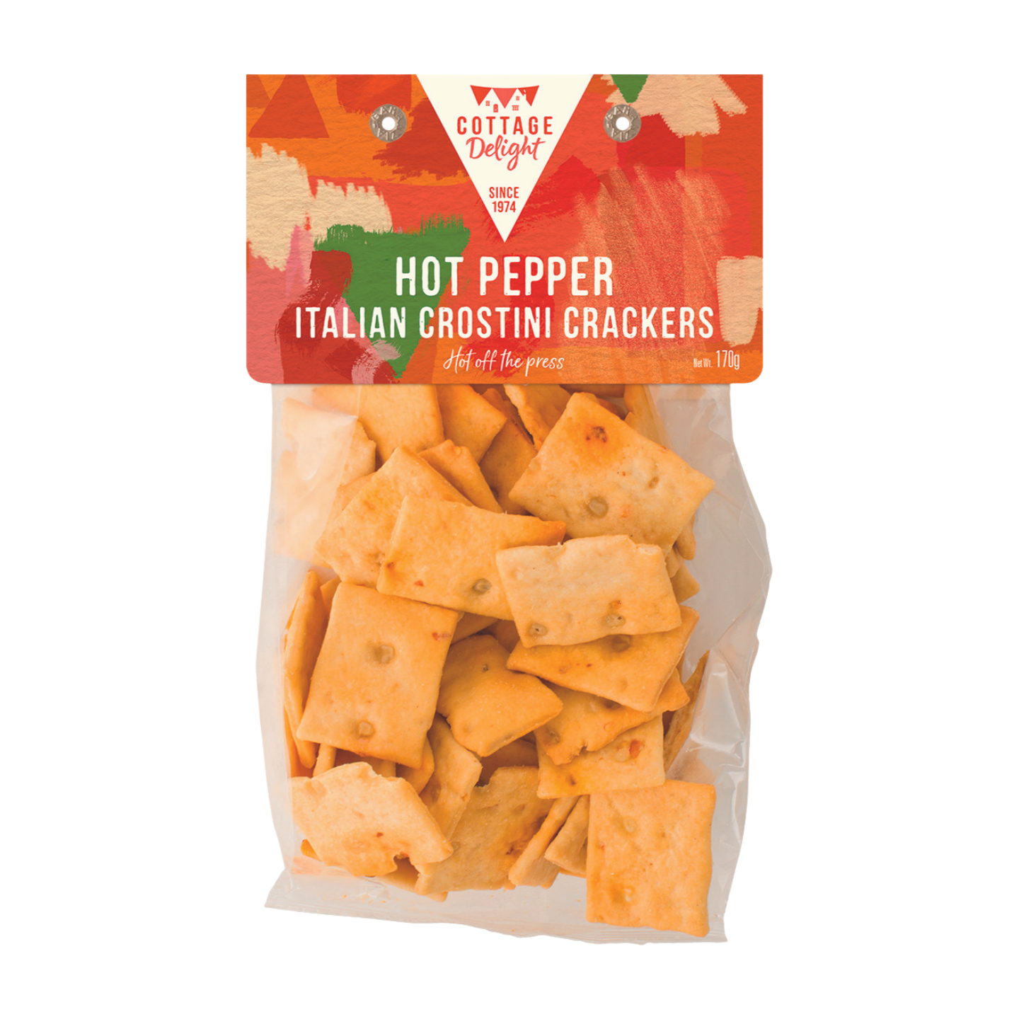 Cottage Delight Hot Pepper Italian Crostini Crackers (12x170g)