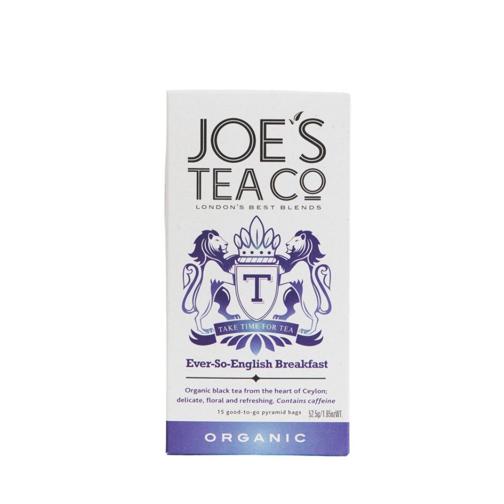 Joe's Tea Co Ever-So-English Breakfast Organic Tea (6x15 Pyramids)