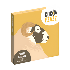 Coco Pzazz 'Sheep' Salted Caramel Milk Chocolate Bar (12x80g)