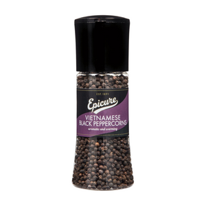 Epicure Vietnamese Black Peppercorns in Large Grinder (6x145g)