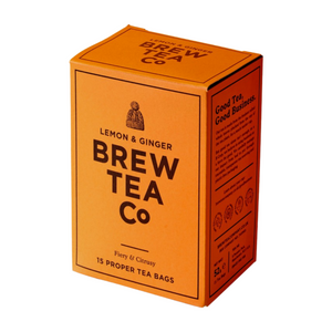 Brew Tea Co Lemon & Ginger Tea Bags (6x15 Tea Bags)