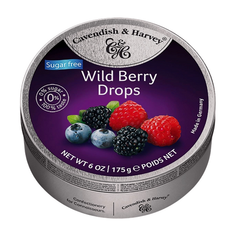 Cavendish & Harvey Sugar Free Wild Berry Drops (9x175g)