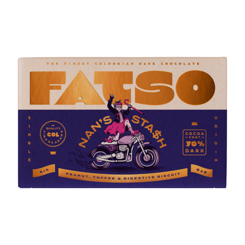 Fatso 'Nan's Stash' Peanut, Toffee & Digestive Biscuit (10x150g)