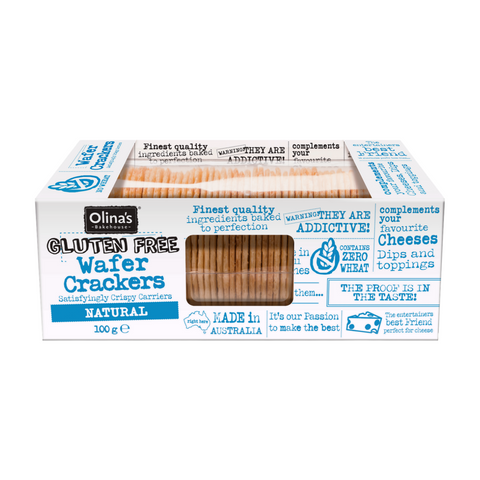 Olina's Bakehouse Gluten Free Natural Wafer Crackers (12x100g)