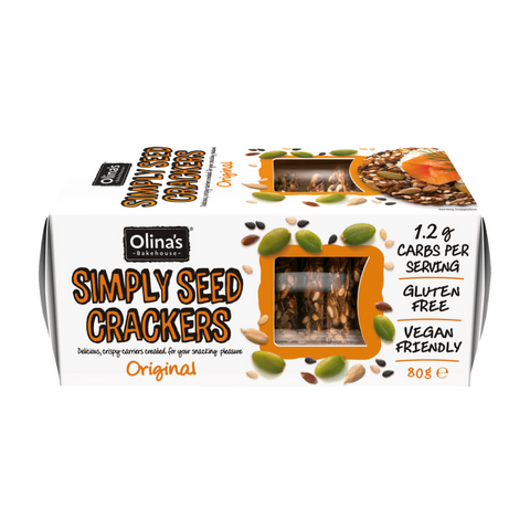 Olina's Bakehouse Original Simply Seed Crackers (12x80g)