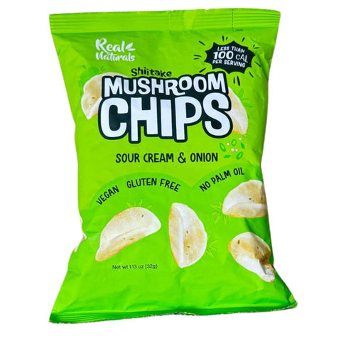 Real Naturals Sour Cream & Onion Shiitake Mushroom Crisps (12x32g)