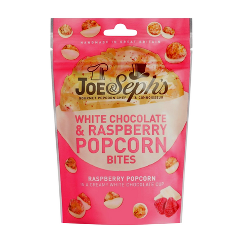 Joe & Seph's White Chocolate & Raspberry Popcorn Bites (14x63g)