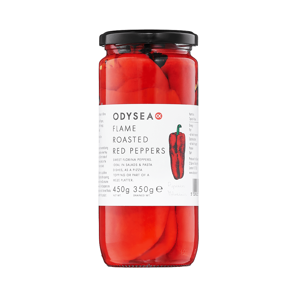 Odysea Flame Roasted Red Peppers (6x350g)